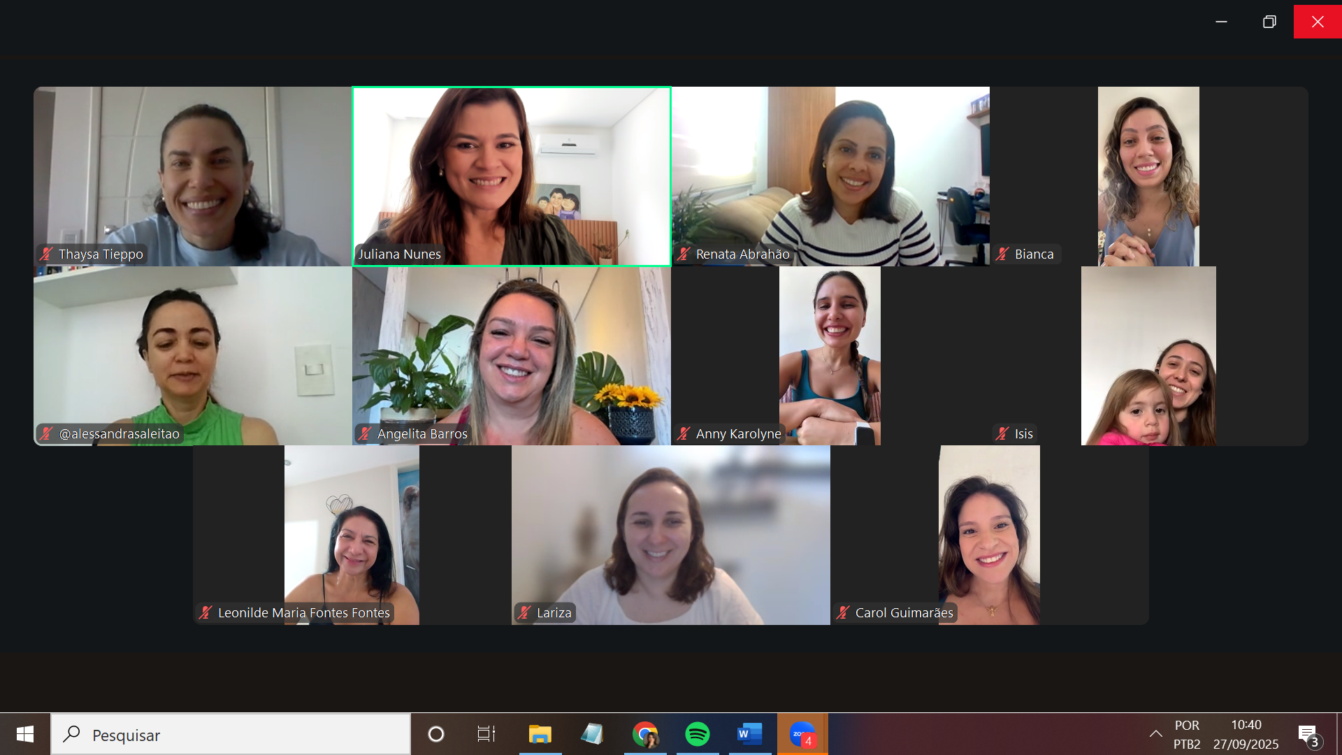 Encontro ao vivo da Comunidade DSF com mulheres em videochamada